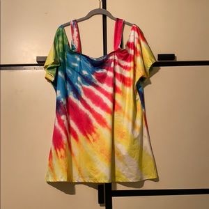 Tye Dye Cold Shoulder Top